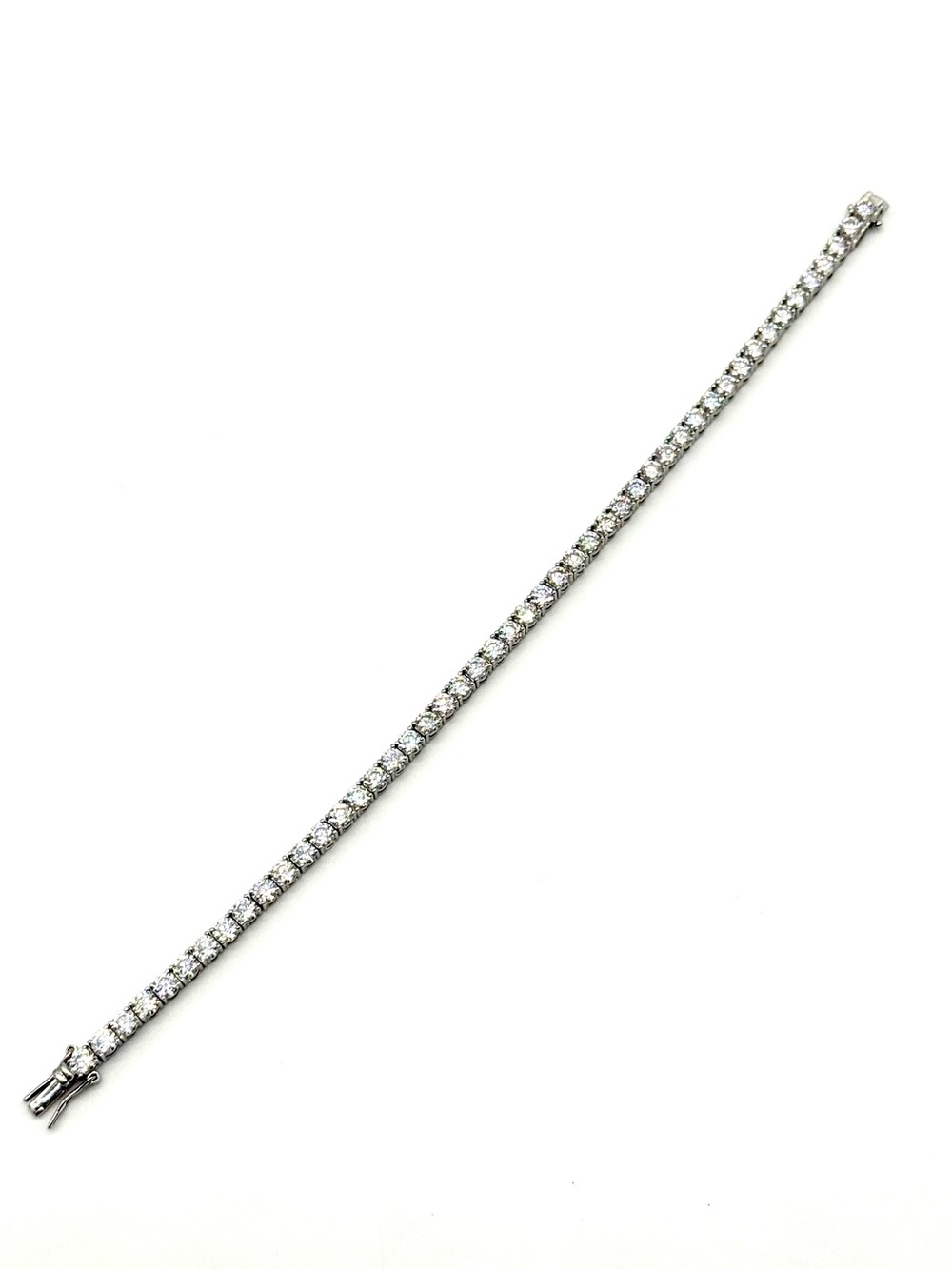 925 Silver, 13.5CTW Moissanite Tennis Bracelet - 7.5"
